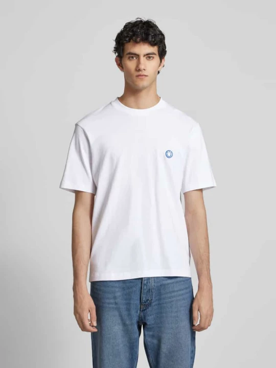 Zdjęcie produktu T-shirt z naszywką z logo model ‘Niley’ Hugo Biały