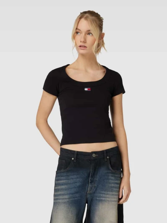 Zdjęcie produktu T-shirt z naszywką z logo Tommy Jeans Czarny