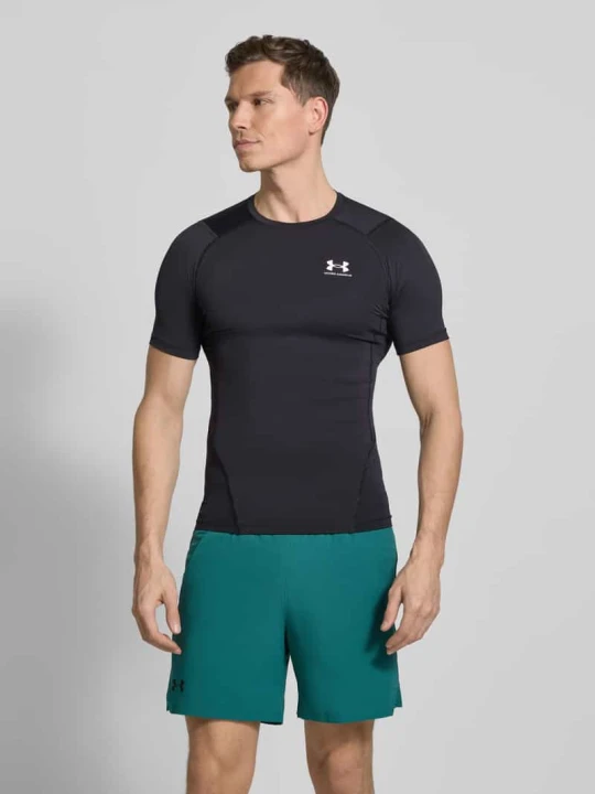 Zdjęcie produktu T-shirt z o kroju slim fit z nadrukiem z logo Under Armour Czarny