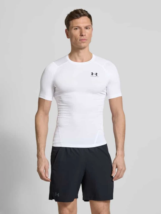 Zdjęcie produktu T-shirt z o kroju slim fit z nadrukiem z logo Under Armour Biały