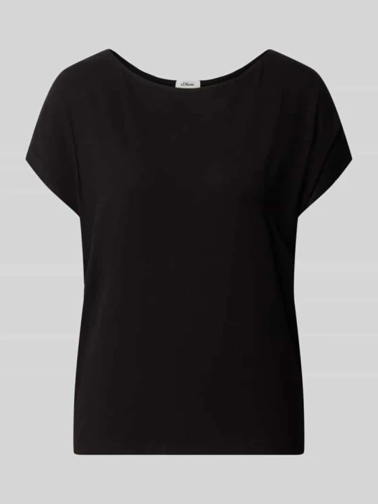 Zdjęcie produktu T-shirt z obniżoną linią ramion s.Oliver Czarny