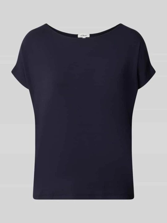 Zdjęcie produktu T-shirt z obniżoną linią ramion s.Oliver Granatowy