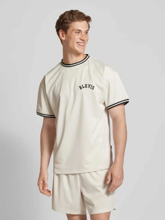 Zdjęcie produktu T-shirt z okrągłym dekoltem BLKVIS Złamany biały