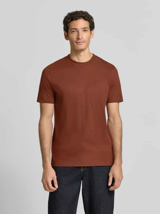 Zdjęcie produktu T-shirt z okrągłym dekoltem Boss Średniobrązowy melanż
