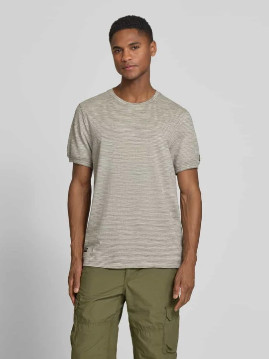 Zdjęcie produktu t-shirt z okrągłym dekoltem Camel Active Jeansowy niebieski