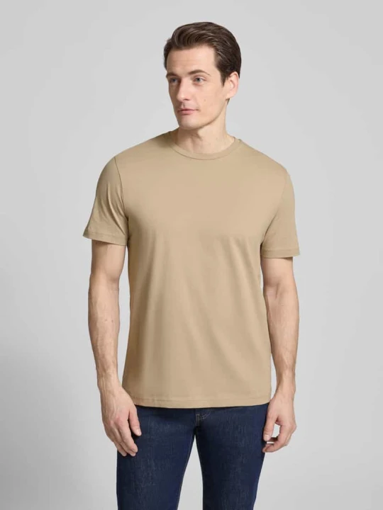 Zdjęcie produktu T-shirt z okrągłym dekoltem Christian Berg Piaskowy