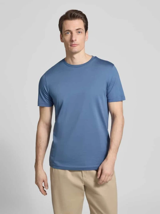 Zdjęcie produktu T-shirt z okrągłym dekoltem Christian Berg Jeansowy niebieski