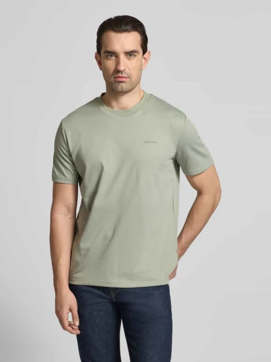Zdjęcie produktu T-shirt z okrągłym dekoltem Calvin Klein Średnioszary