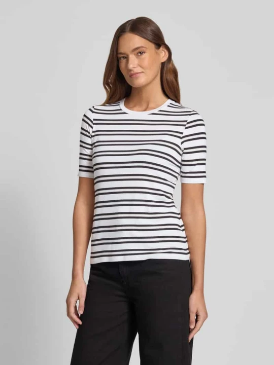 Zdjęcie produktu T-shirt z okrągłym dekoltem comma Złamany biały