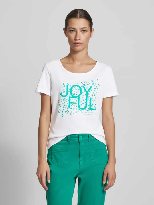 Zdjęcie produktu T-shirt z okrągłym dekoltem comma Biały