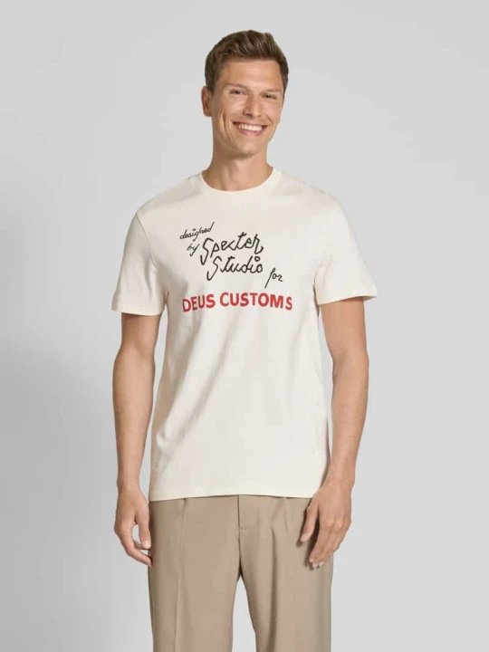 Zdjęcie produktu T-shirt z okrągłym dekoltem Deus Ex Machina Złamany biały