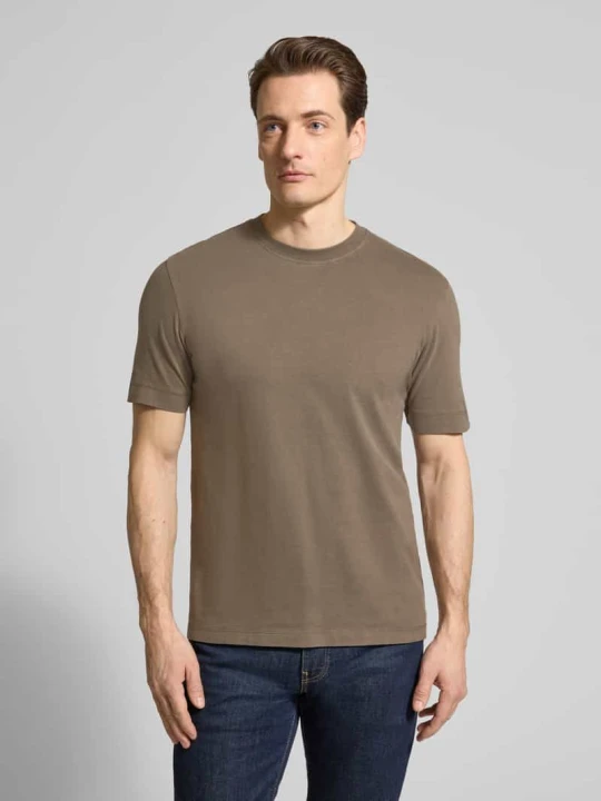 Zdjęcie produktu T-shirt z okrągłym dekoltem Drykorn Średniobrązowy