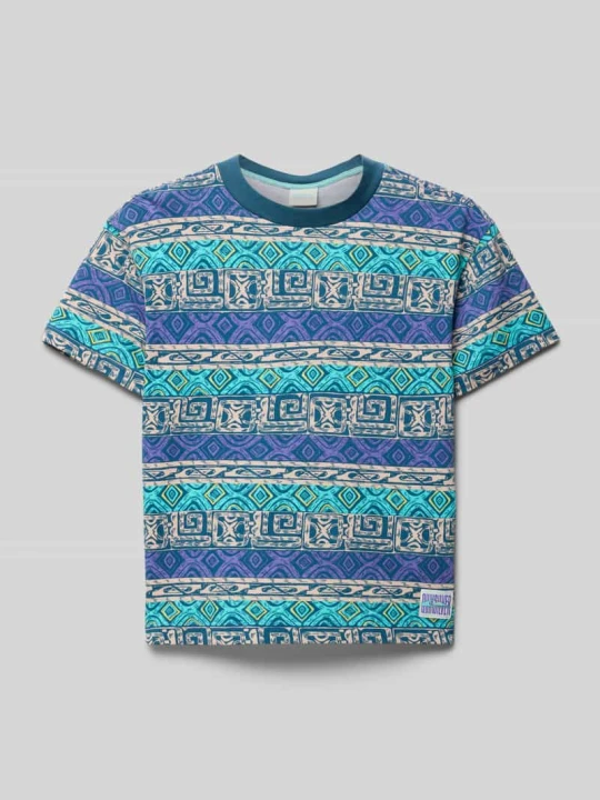 Zdjęcie produktu T-shirt z okrągłym dekoltem i detalem z logo Quiksilver Fioletowy
