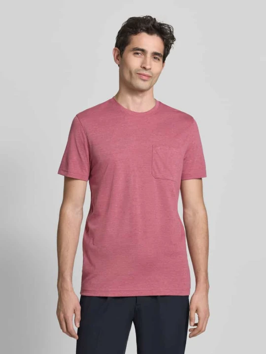 Zdjęcie produktu T-shirt z okrągłym dekoltem i Brustaszą Christian Berg Różowawy