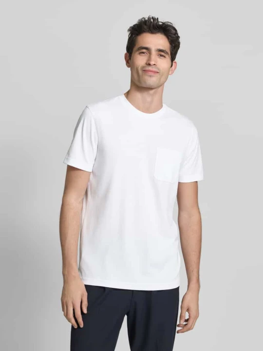 Zdjęcie produktu T-shirt z okrągłym dekoltem i Brustaszą Christian Berg Biały