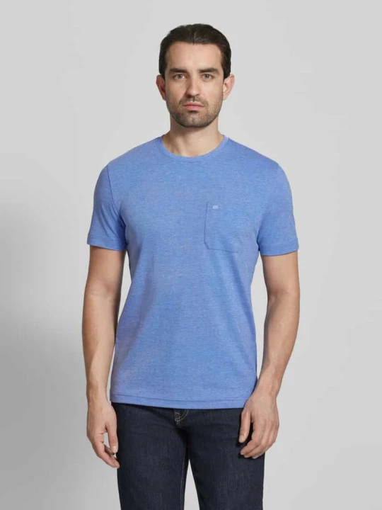 Zdjęcie produktu T-shirt z okrągłym dekoltem i Brustaszą Christian Berg Niebieski