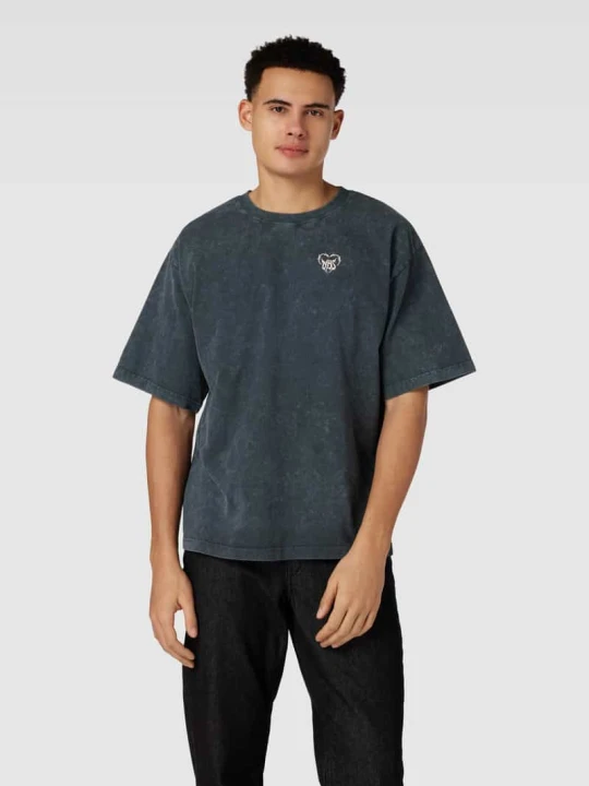 Zdjęcie produktu T-shirt z okrągłym dekoltem i krótkim rękawem No Bystanders Czarny