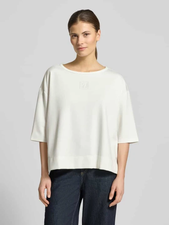 Zdjęcie produktu T-shirt z okrągłym dekoltem i logo Monari Biały
