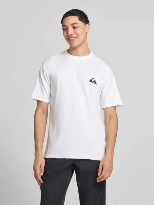 Zdjęcie produktu T-shirt z okrągłym dekoltem i logo Quiksilver Biały