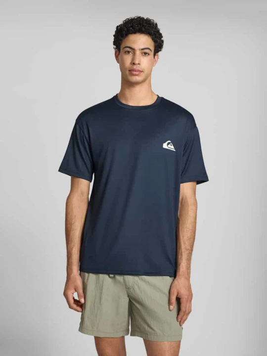 Zdjęcie produktu T-shirt z okrągłym dekoltem i logo Quiksilver Granatowy
