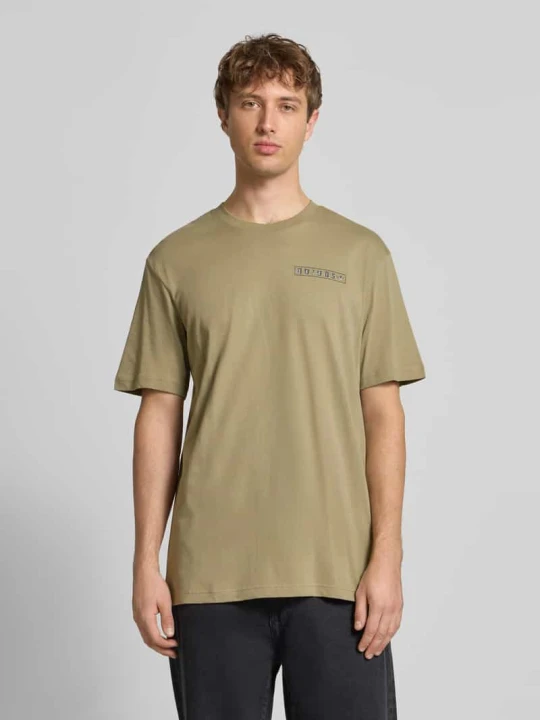 Zdjęcie produktu T-shirt z okrągłym dekoltem i nadrukiem z logo adidas Originals Khaki