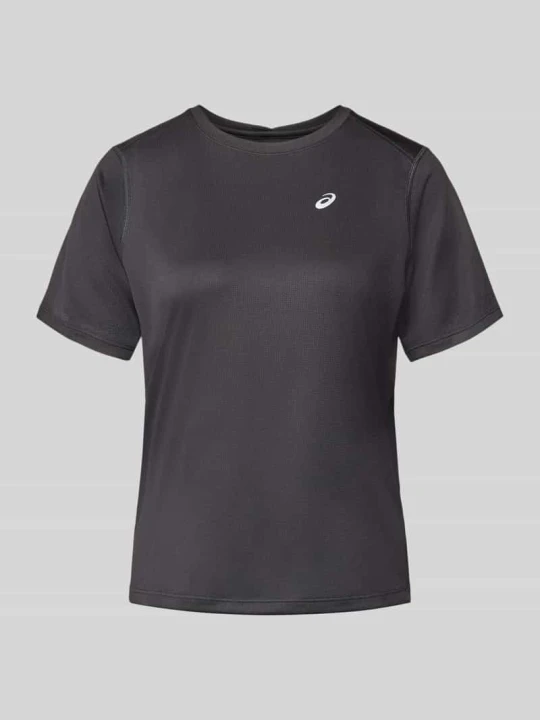 Zdjęcie produktu T-shirt z okrągłym dekoltem i nadrukiem z logo Asics Czarny