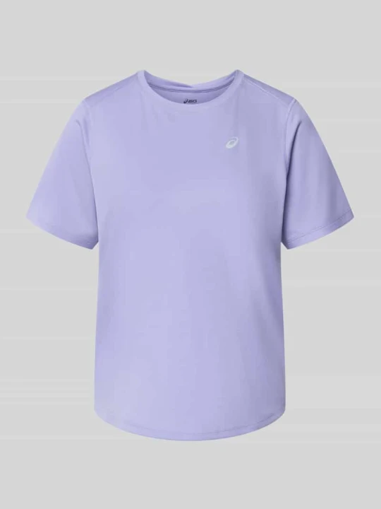 Zdjęcie produktu T-shirt z okrągłym dekoltem i nadrukiem z logo Asics Fioletowy