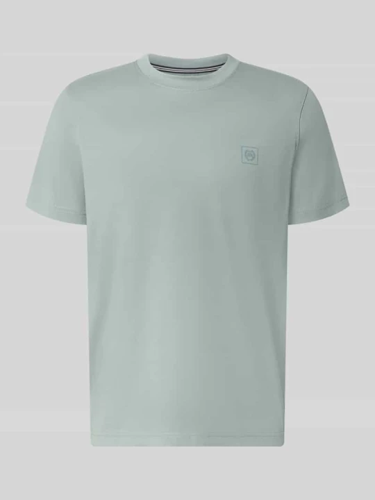 Zdjęcie produktu t-shirt z okrągłym dekoltem i nadrukiem z logo Lerros Grafitowy