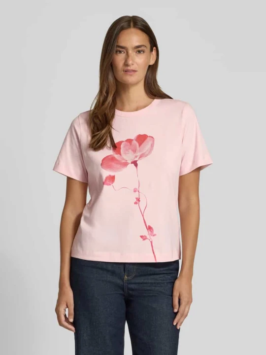Zdjęcie produktu t-shirt z okrągłym dekoltem i nadrukiem z motywem Jake*s Jasnoróżowy