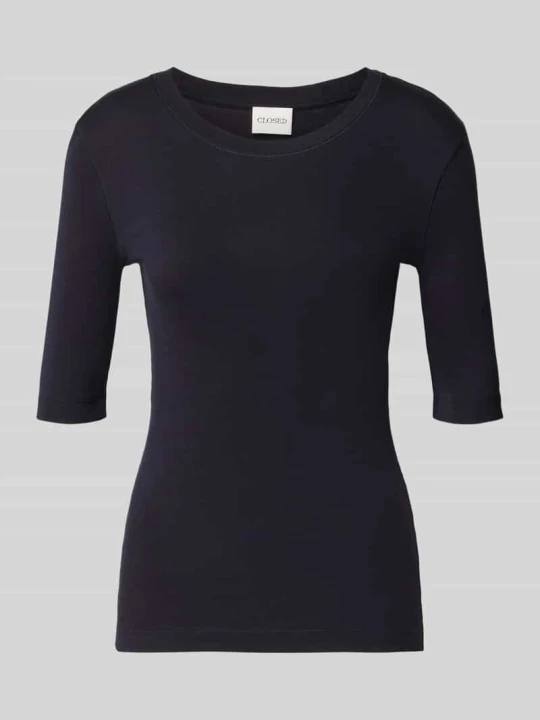 Zdjęcie produktu t-shirt z okrągłym dekoltem i rękawem o dł. 1/2 Closed Granatowy