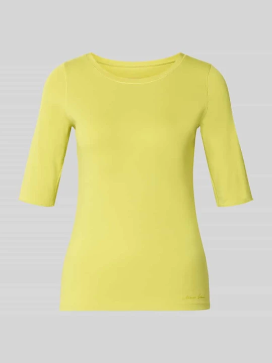 Zdjęcie produktu t-shirt z okrągłym dekoltem i rękawem o dł. 1/2 Marc Cain Żółty