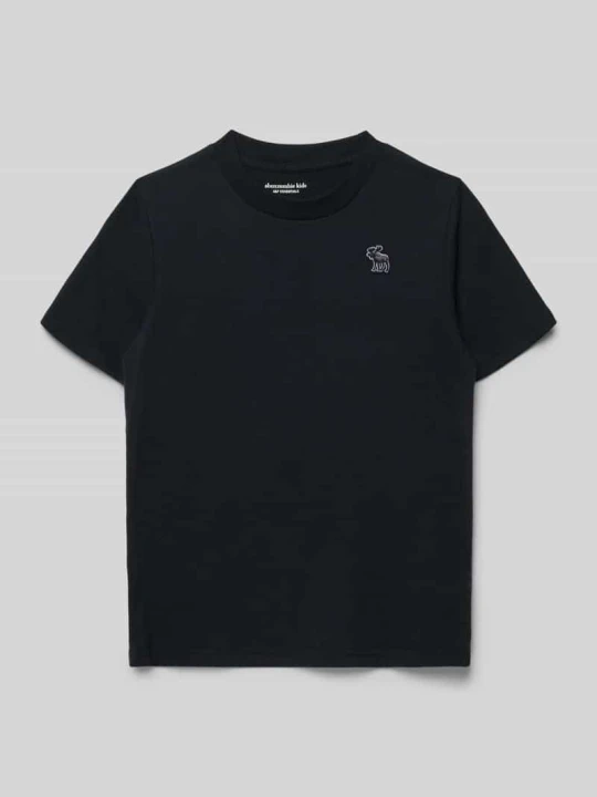 Zdjęcie produktu t-shirt z okrągłym dekoltem i wyhaftowanym logo Abercrombie & Fitch Czarny
