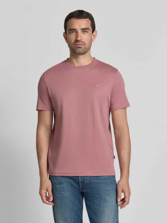 Zdjęcie produktu T-shirt z okrągłym dekoltem i wyhaftowanym logo JOOP! Różowy