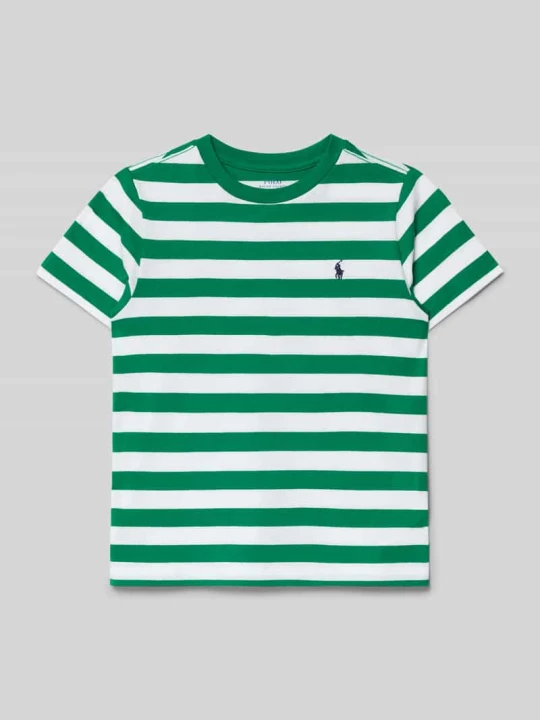 Zdjęcie produktu t-shirt z okrągłym dekoltem i wyhaftowanym logo Polo Ralph Lauren Zielony