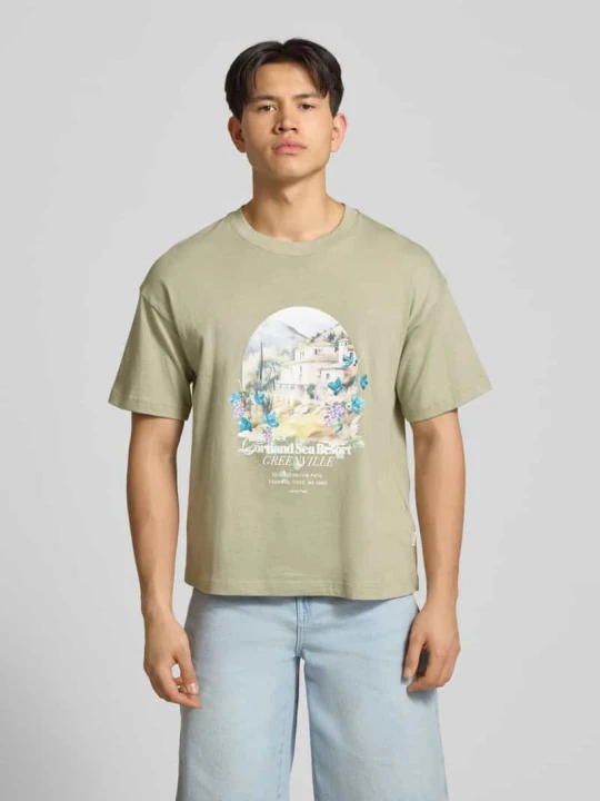 Zdjęcie produktu t-shirt z okrągłym dekoltem Jack&Jones Trzcinowy