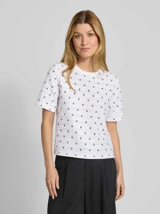 Zdjęcie produktu T-shirt z okrągłym dekoltem Jake*s Złamany biały