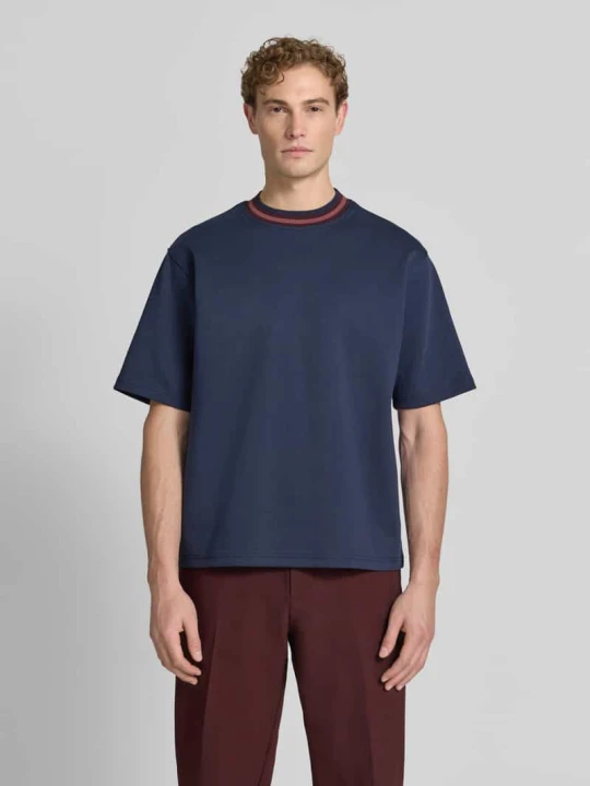 Zdjęcie produktu t-shirt z okrągłym dekoltem Jake*s Granatowy