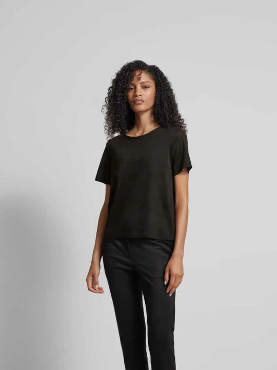 Zdjęcie produktu T-shirt z okrągłym dekoltem Juvia Czarny