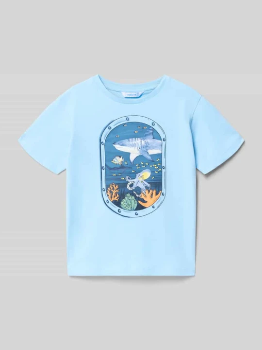 Zdjęcie produktu T-shirt z okrągłym dekoltem Mayoral Błękitny