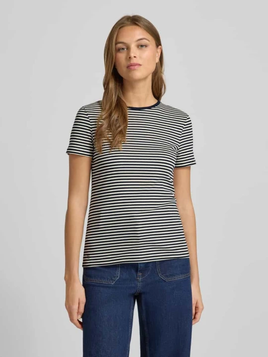 Zdjęcie produktu T-shirt z Okrągły dekolt Model 'ALLI' Lauren Ralph Lauren Granatowy