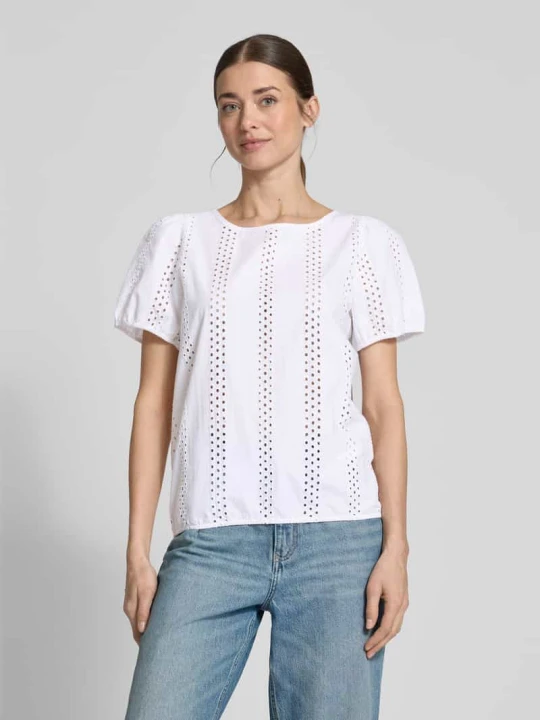 Zdjęcie produktu T-shirt z okrągłym dekoltem model ‘Assaria’ Mustang Biały
