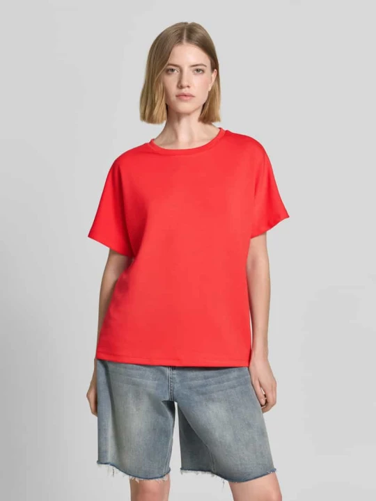 Zdjęcie produktu t-shirt z okrągłym dekoltem model 'BANU' Soyaconcept Koralowy