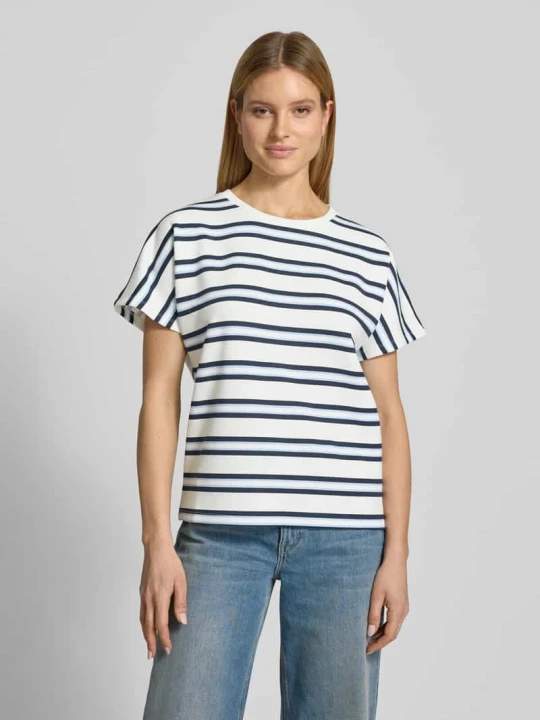 Zdjęcie produktu t-shirt z okrągłym dekoltem model 'BARNI' Soyaconcept Granatowy