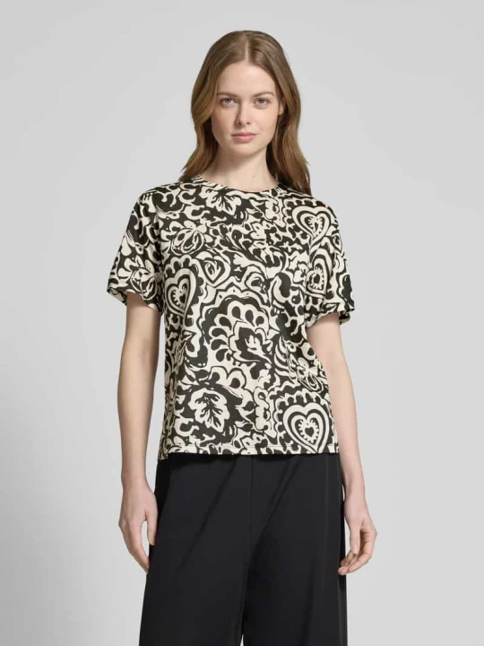 Zdjęcie produktu T-shirt z okrągłym dekoltem model ‘CADINE’ Weekend Max Mara Czarny