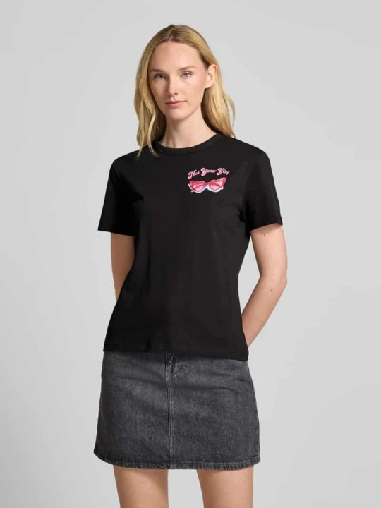 Zdjęcie produktu T-shirt z okrągłym dekoltem model ‘Damacia’ Hugo Czarny