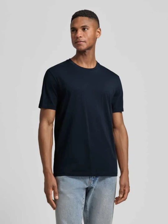 Zdjęcie produktu t-shirt z okrągłym dekoltem model 'DEN' CINQUE Granatowy