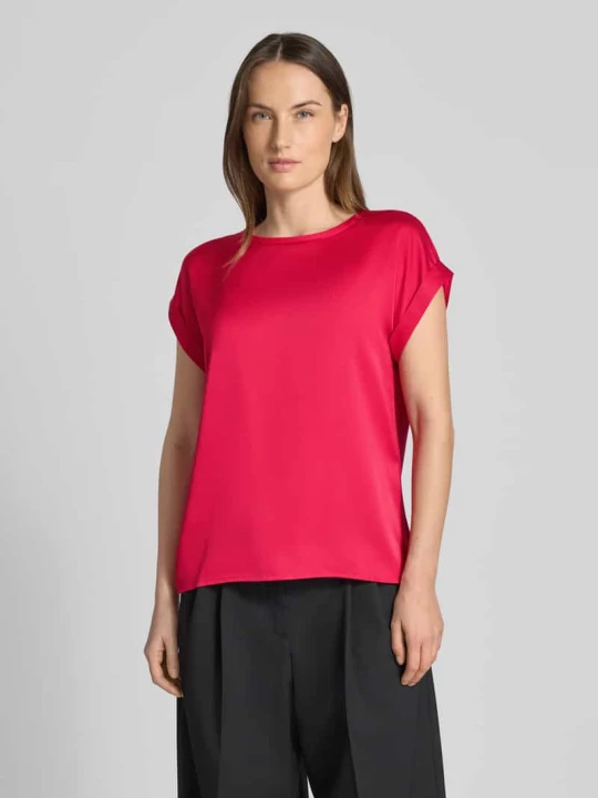 Zdjęcie produktu T-shirt z okrągłym dekoltem model „ELLETTE” Vila Mocnoróżowy