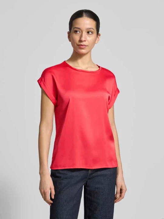 Zdjęcie produktu T-shirt z okrągłym dekoltem model „ELLETTE” Vila Czerwony