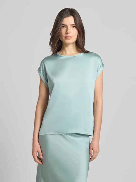 Zdjęcie produktu T-shirt z okrągłym dekoltem model „ELLETTE” Vila Limonkowy