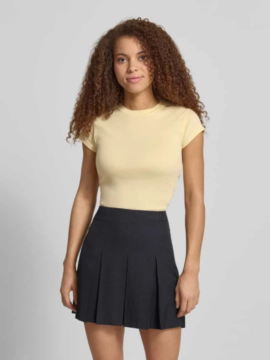 Zdjęcie produktu t-shirt z okrągłym dekoltem model 'EVERYDAY' Topshop Jasnożółty